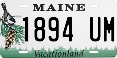 ME license plate 1894UM