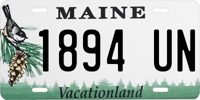 ME license plate 1894UN