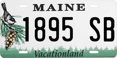 ME license plate 1895SB