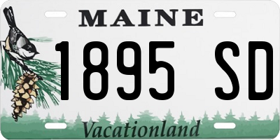 ME license plate 1895SD