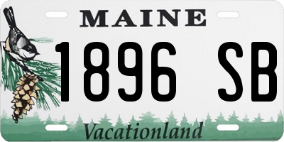 ME license plate 1896SB