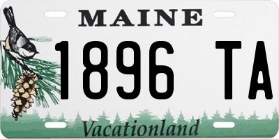 ME license plate 1896TA