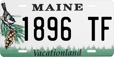 ME license plate 1896TF