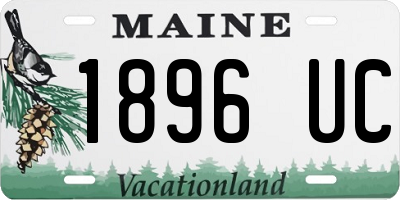 ME license plate 1896UC