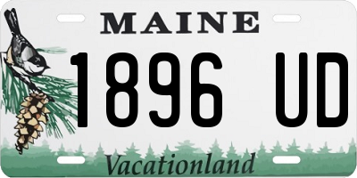 ME license plate 1896UD