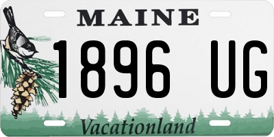 ME license plate 1896UG