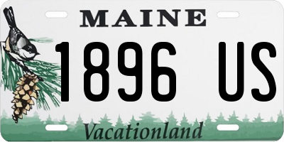 ME license plate 1896US