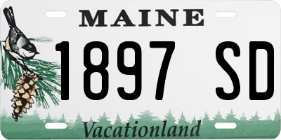 ME license plate 1897SD