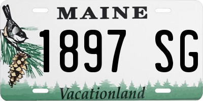 ME license plate 1897SG