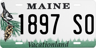 ME license plate 1897SO