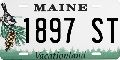 ME license plate 1897ST