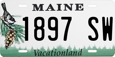 ME license plate 1897SW