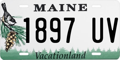 ME license plate 1897UV