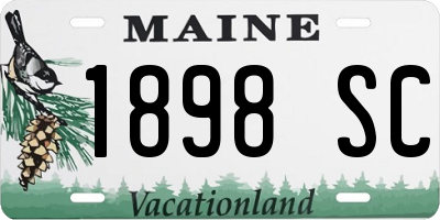 ME license plate 1898SC