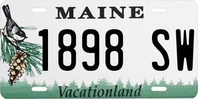 ME license plate 1898SW