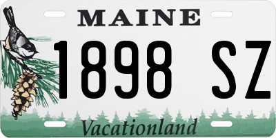 ME license plate 1898SZ