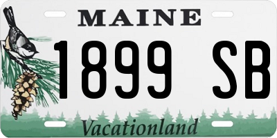 ME license plate 1899SB