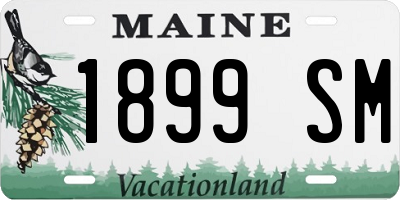 ME license plate 1899SM