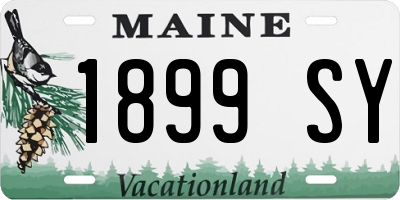ME license plate 1899SY