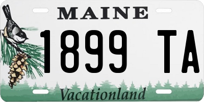 ME license plate 1899TA