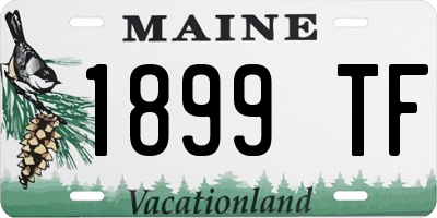 ME license plate 1899TF