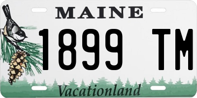 ME license plate 1899TM