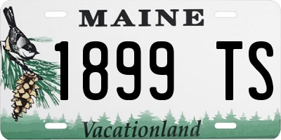 ME license plate 1899TS