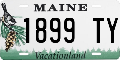 ME license plate 1899TY
