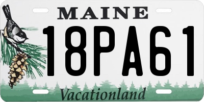 ME license plate 18PA61