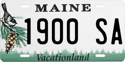 ME license plate 1900SA