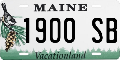 ME license plate 1900SB