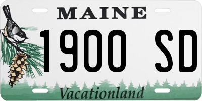 ME license plate 1900SD