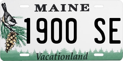 ME license plate 1900SE