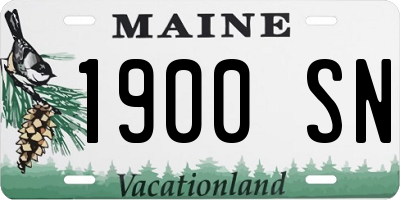 ME license plate 1900SN
