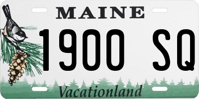 ME license plate 1900SQ
