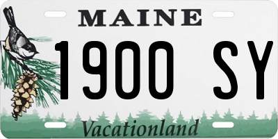 ME license plate 1900SY
