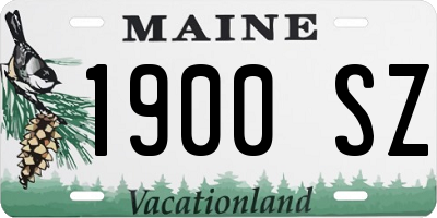 ME license plate 1900SZ
