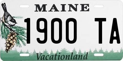 ME license plate 1900TA