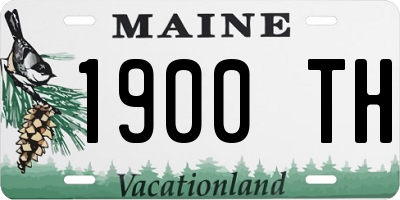 ME license plate 1900TH