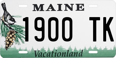 ME license plate 1900TK