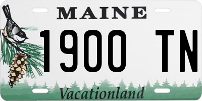 ME license plate 1900TN
