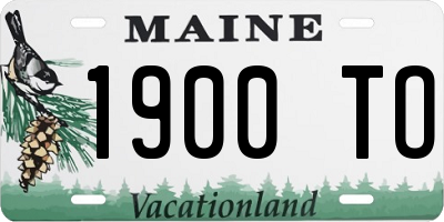 ME license plate 1900TO