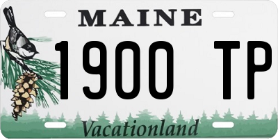 ME license plate 1900TP