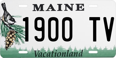 ME license plate 1900TV