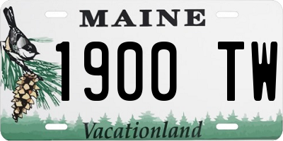 ME license plate 1900TW