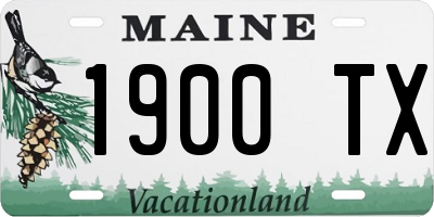 ME license plate 1900TX