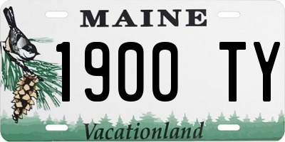 ME license plate 1900TY