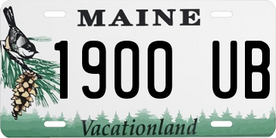 ME license plate 1900UB