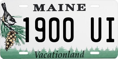 ME license plate 1900UI