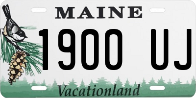 ME license plate 1900UJ